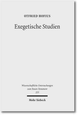 Exegetische Studien de Otfried Hofius