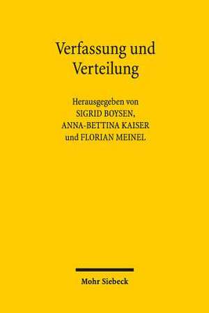 Verfassung Und Verteilung: Beitrage Zu Einer Grundfrage Des Verfassungsverstandnisses de Sigrid Boysen