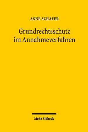 Grundrechtsschutz Im Annahmeverfahren: Zur Senatsakzessorietat Der Kammerjudikatur Des Bundesverfassungsgerichts de Anne Schäfer