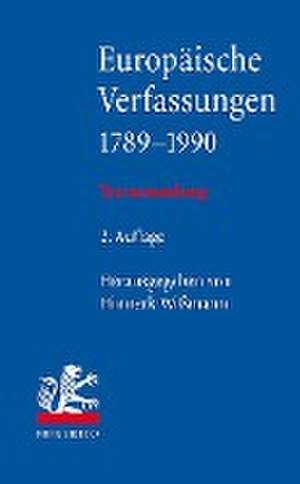 Europäische Verfassungen 1789-1990 de Hinnerk Wißmann