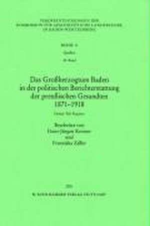 Das Grossherzogtum Baden in Der Politischen Berichterstattung Der Preussischen Gesandten 1871 -1918. Dritter Teil: Register de Kohlhammer Verlag