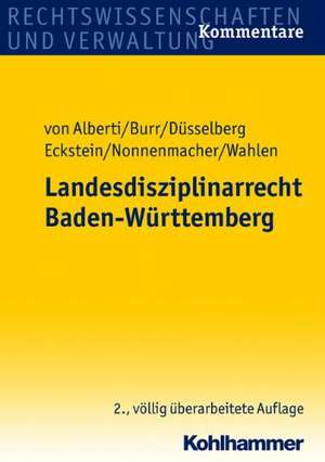 Landesdisziplinarrecht Baden-Württemberg de Dieter von Alberti