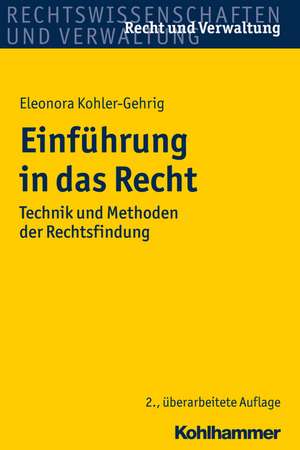 Einführung in das Recht de Eleonora Kohler-Gehrig