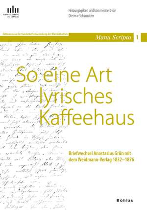 So eine Art lyrisches Kaffeehaus de Dietmar Scharmitzer