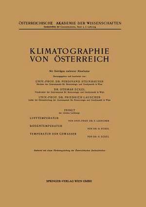 Klimatographie von Österreich de F. Steinhauser