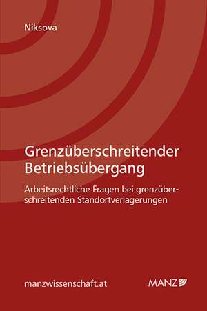 Grenzüberschreitender Betriebsübergang de Diana Niksova