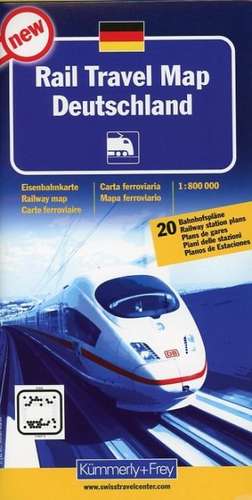 KuF Rail Travel Map Deutschland 1:800 000