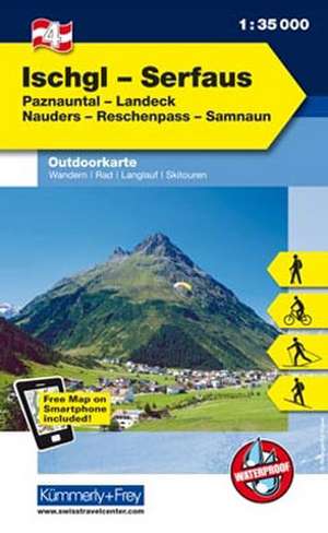 KuF Österreich Outdoorkarte 4 Ischgl - Serfaus