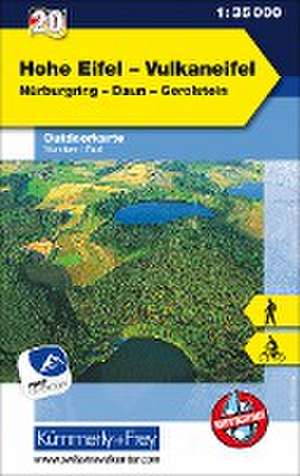 Hohe Eifel Vulkaneifel Nr. 20 Outdoorkarte Deutschland 1:35 000 de Hallwag Kümmerly+Frey AG