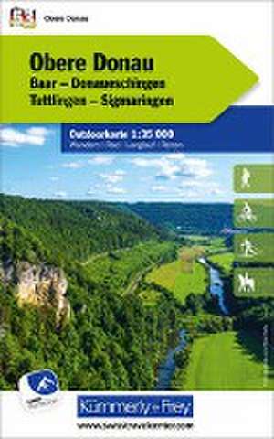 Kümmerly+Frey Outdoorkarte Deutschland 53 Obere Donau 1:35.000 de Hallwag Kümmerly+Frey AG