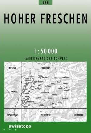 Swisstopo 1 : 50 000 Hoher Freschen