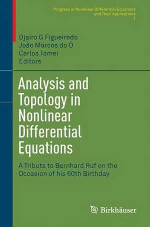 Analysis and Topology in Nonlinear Differential Equations: A Tribute to Bernhard Ruf on the Occasion of his 60th Birthday de Djairo G de Figueiredo