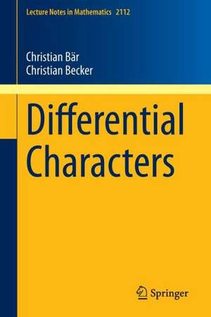 Differential Characters de Christian Bär