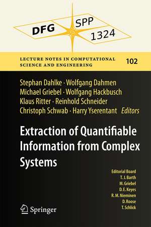 Extraction of Quantifiable Information from Complex Systems de Stephan Dahlke