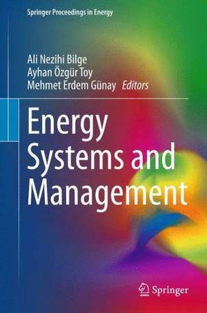 Energy Systems and Management de Ali Nezihi Bilge