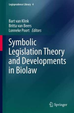 Symbolic Legislation Theory and Developments in Biolaw de Bart van Klink