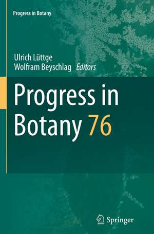 Progress in Botany de Ulrich Lüttge