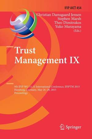 Trust Management IX de Christian Damsgaard Jensen