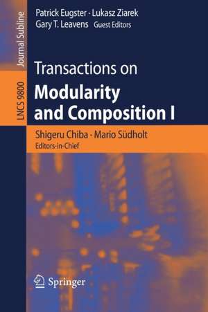 Transactions on Modularity and Composition I de Shigeru Chiba