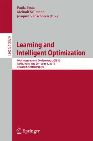Learning and Intelligent Optimization de Paola Festa