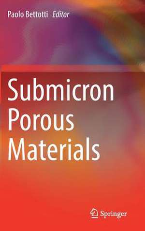 Submicron Porous Materials de Paolo Bettotti