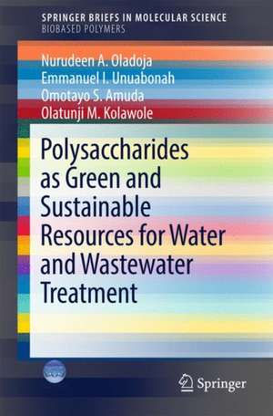 Polysaccharides as a Green and Sustainable Resources for Water and Wastewater Treatment de Nurudeen A. Oladoja