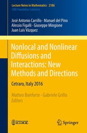 Nonlocal and Nonlinear Diffusions and Interactions: New Methods and Directions: Cetraro, Italy 2016 de Matteo Bonforte