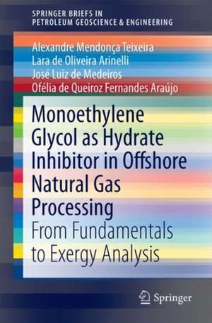 Monoethylene Glycol as Hydrate Inhibitor in Offshore Natural Gas Processing: From Fundamentals to Exergy Analysis de Alexandre Mendonça Teixeira