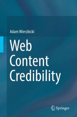 Web Content Credibility de Adam Wierzbicki