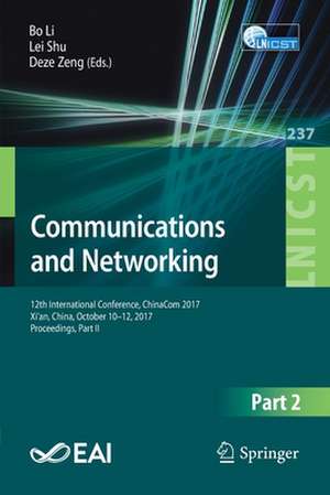 Communications and Networking de Bo Li