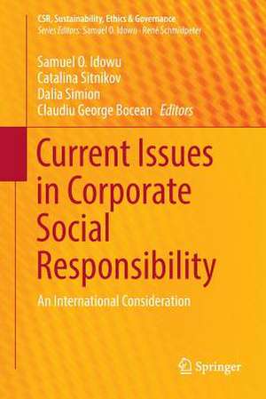 Current Issues in Corporate Social Responsibility: An International Consideration de Samuel O. Idowu