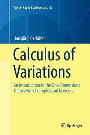 Calculus of Variations: An Introduction to the One-Dimensional Theory with Examples and Exercises de Hansjörg Kielhöfer