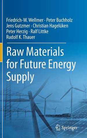 Raw Materials for Future Energy Supply de Friedrich-W. Wellmer