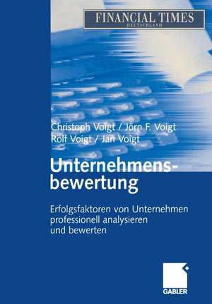 Unternehmensbewertung: Erfolgsfaktoren von Unternehmen professionell analysieren und bewerten de Christoph Voigt