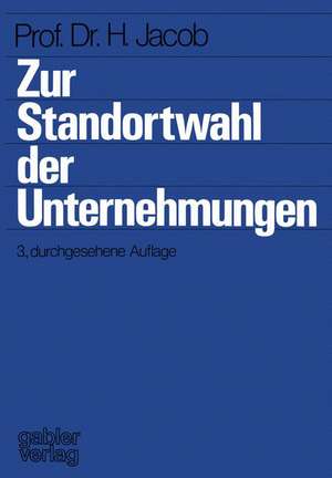 Zur Standortwahl der Unternehmungen de Herbert Jacob