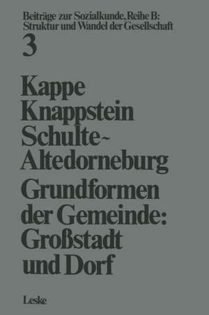 Grundformen der Gemeinde: Großstadt und Drof de Dieter Kappe