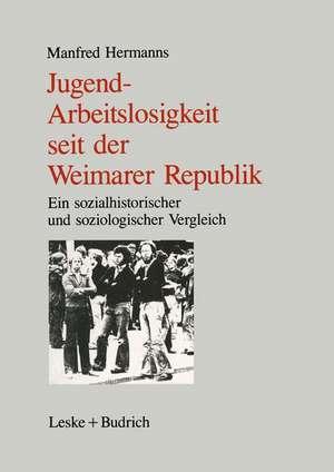 Jugendarbeitslosigkeit seit der Weimarer Republik: Ein sozialgeschichtlicher und soziologischer Vergleich de Manfred Hermanns