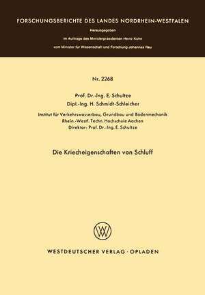 Die Kriecheigenschaften von Schluff de Edgar Schultze