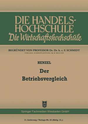 Der Betriebsvergleich de Friedrich Henzel