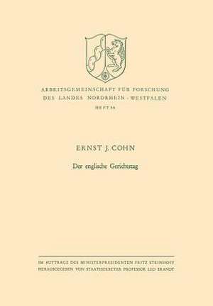 Der englische Gerichtstag de Ernst Joseph Cohn