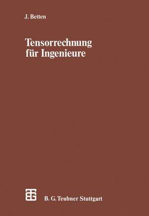 Tensorrechnung für Ingenieure de Josef Betten