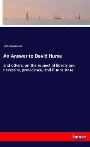An Answer to David Hume de Anonymous