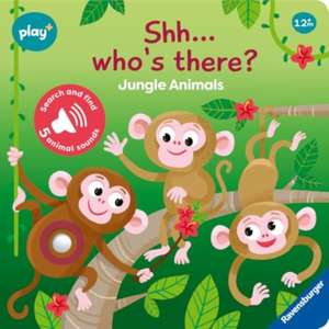 Ravensburger Play+ Shh... Who's there? Jungle Animals (My First Seek and Find Sound Book), Baby book 12+ months de Dynamo Limited