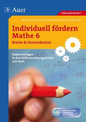 Individuell fördern Mathe 6 Brüche de Bernd Ganser