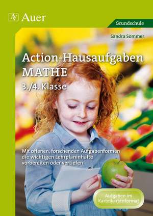 Action-Hausaufgaben Mathe 3+4 de Sandra Sommer