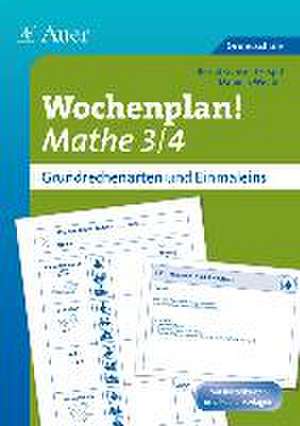 Wochenplan Mathe 3/4, Grundrechenarten und 1x1 de Daniela Weißer