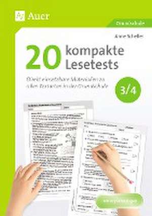 20 kompakte Lesetests für Klasse 3/4 de Anne Scheller