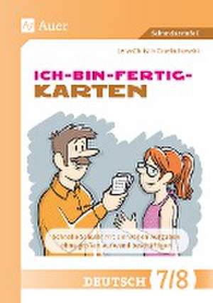 Ich-bin-fertig-Karten Deutsch Klassen 7-8 de Lena-Christin Grzelachowski