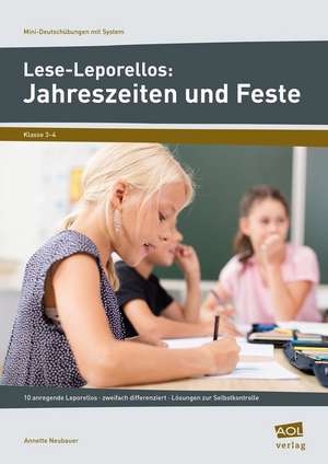 Lese-Leporellos: Jahreszeiten und Feste Kl. 3/4 de Annette Neubauer