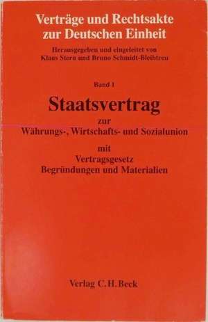 Staatsvertrag zur Währungs-, Wirtschafts- und Sozialunion de Klaus Stern